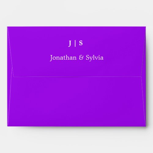 Purple Floral Rose Monograms Name Cool Wedding Envelope