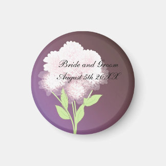 Purple Floral Save the Date Magnet