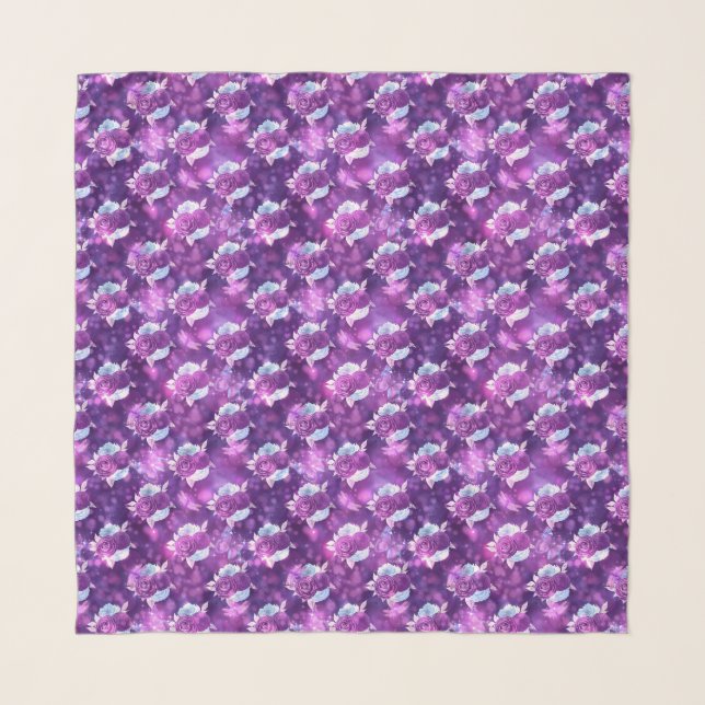 Purple Floral Scarf (Front)