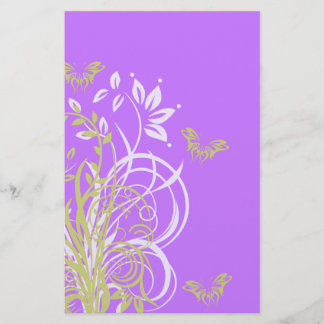Purple Floral Scrapbook Paper