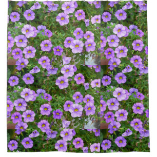Purple Floral Shower Curtain