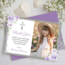 Thankyou(パープル) Purple Thank You Cards & Templates | Zazzle