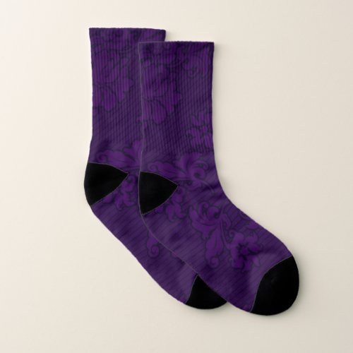 Purple floral  socks