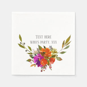 purple floral spring flower napkins