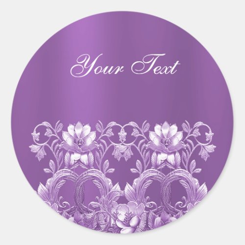 Purple Floral Sticker