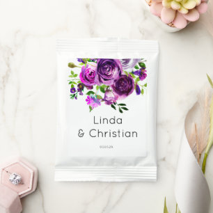 Purple Floral Summer Wedding Favors Margarita Drink Mix