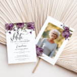 Purple Floral Surprise Birthday Party  Invitation<br><div class="desc">Floral surprise birthday party invitation card featuring script text that says "shhh...  it's a surprise!" at the top with purple peony flowers.</div>