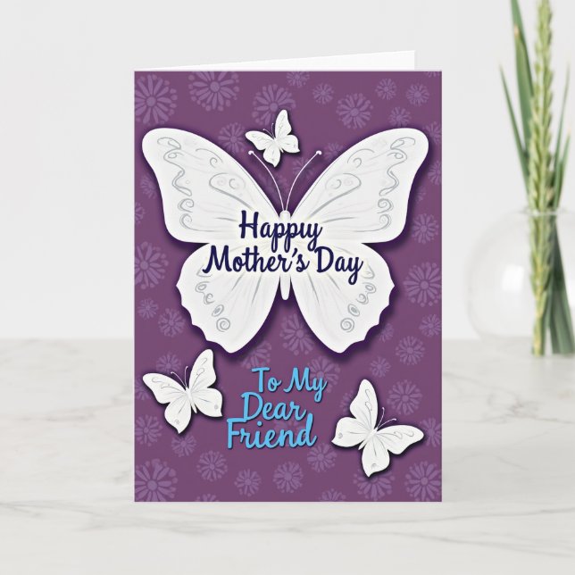 Purple Floral Sweet Mothers Day Card (Front)