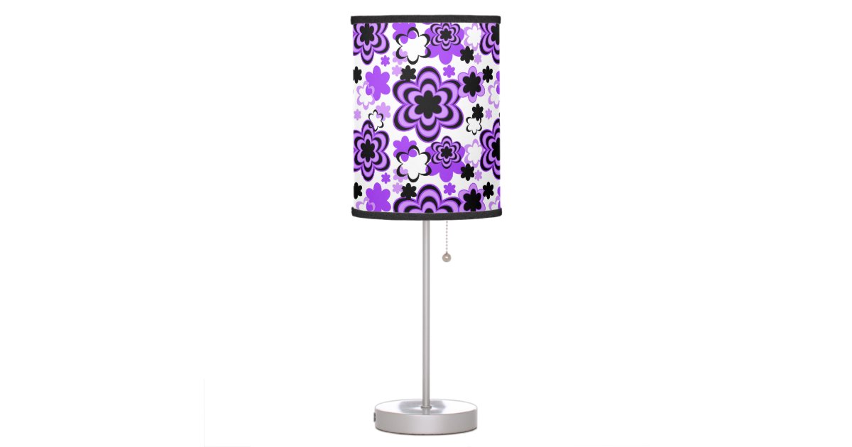 Purple Floral Teen Girl Bedroom Table Table Lamp Zazzle Com