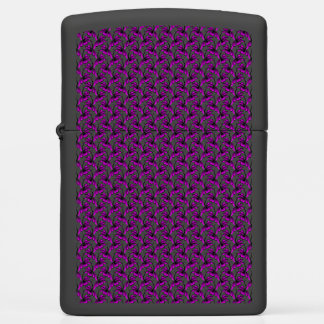 Purple floral tendril pattern zippo lighter