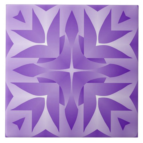 Purple floral theme Ratti_Creative_Arts Wall Til Ceramic Tile
