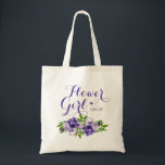 Purple Floral Tote Bag<br><div class="desc">Pretty purple floral design for these personalized wedding party tote bags</div>