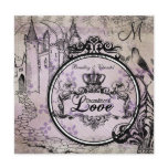 Purple Floral Unconditional Love Wedding Invite