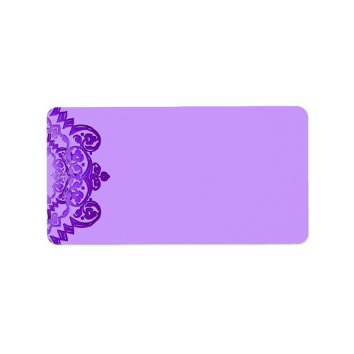 Purple Floral Vintage Art Blank Address Labels
