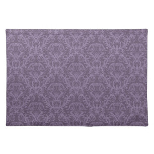 Purple floral wallpaper 2 cloth placemat