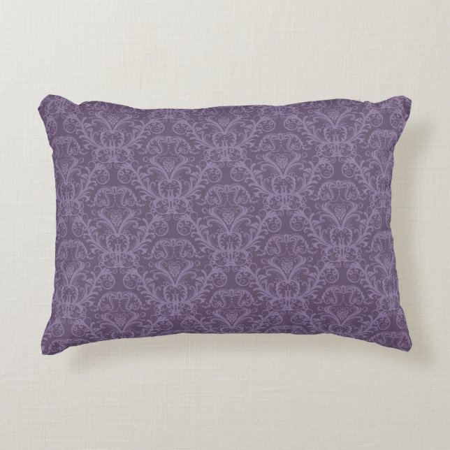 Purple floral wallpaper 2 decorative pillow (Front)