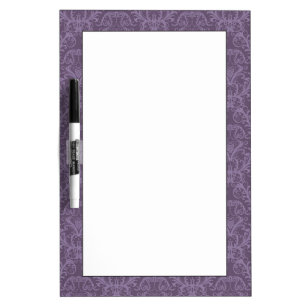 Purple floral wallpaper 2 dry erase board