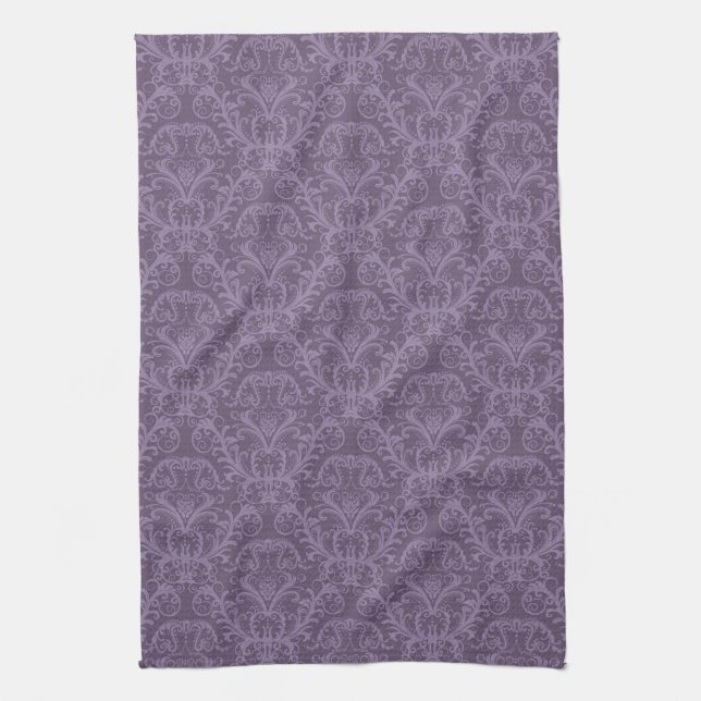 Purple floral wallpaper 2 kitchen towel (Vertical)