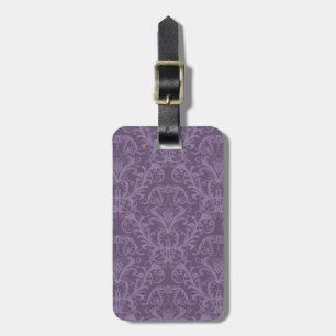 Purple floral wallpaper 2 luggage tag