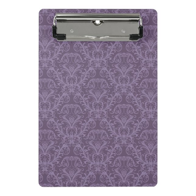 Purple floral wallpaper 2 mini clipboard (Front)