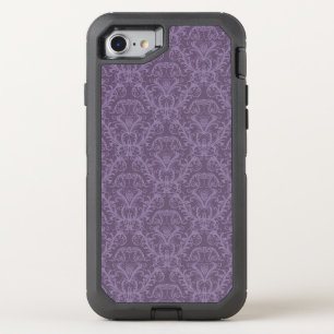 Purple floral wallpaper 2 OtterBox defender iPhone SE/8/7 case