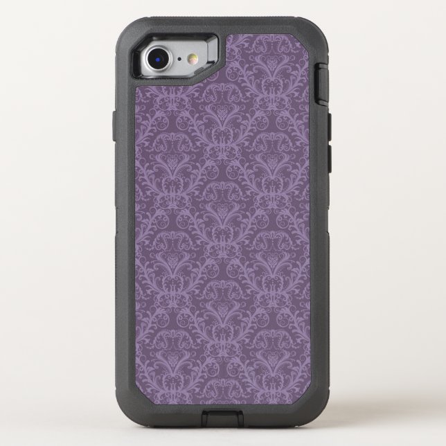Purple floral wallpaper 2 otterbox iPhone case (Back)