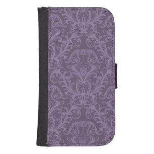 Purple floral wallpaper 2 galaxy s4 wallet case