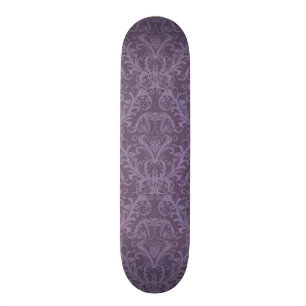 Purple floral wallpaper 2 skateboard deck
