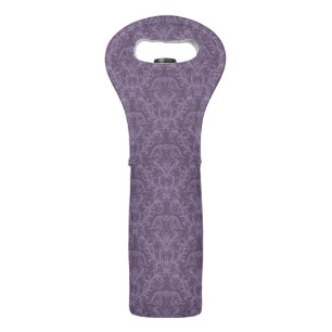 Purple floral wallpaper 2 wine bag