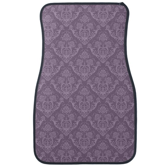 Purple floral wallpaper car mat (Front)