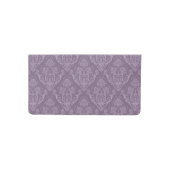 Purple floral wallpaper checkbook cover (Front)