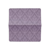 Purple floral wallpaper checkbook cover (Open)