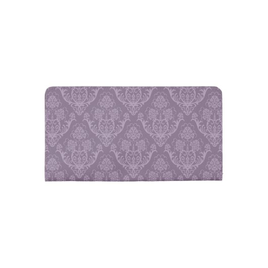 Purple floral wallpaper checkbook cover (Back)