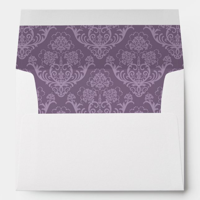 Purple floral wallpaper envelope (Back (Bottom))