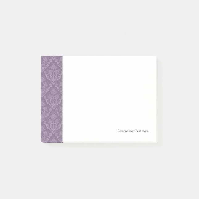 Purple floral wallpaper post-it notes (Front)