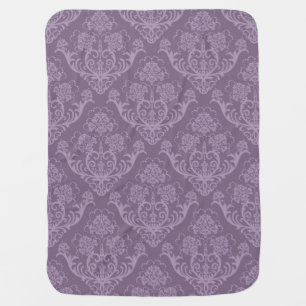 Purple floral wallpaper receiving blanket