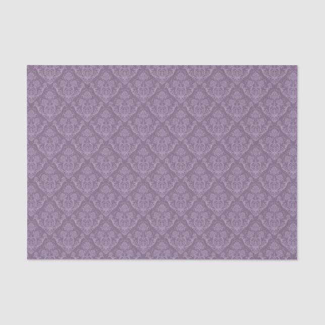 Purple floral wallpaper tissue paper (Front)