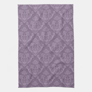 Purple floral wallpaper towel