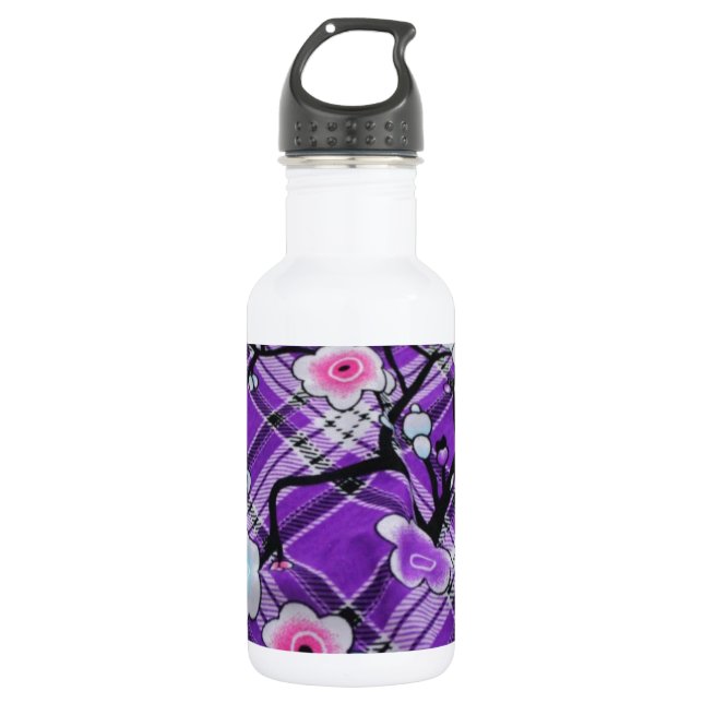 Purple Floral Water Bottle (Front)