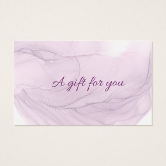 purple floral watercolor blank beauty gift cards