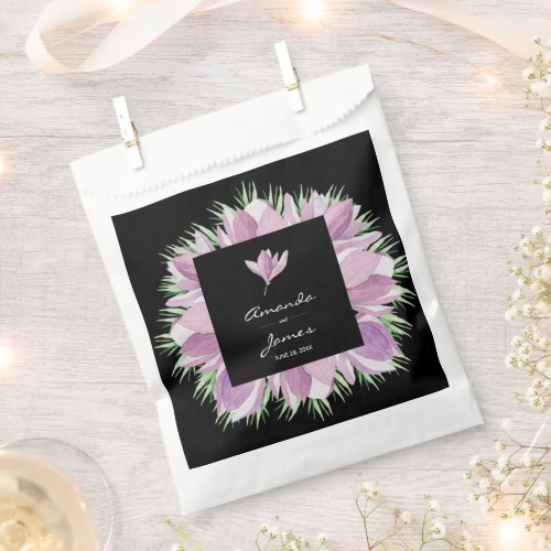 Purple Floral Watercolor Engagement Party Invites Favor Bag