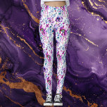 Purple Floral Watercolor  Leggings<br><div class="desc">Pretty dainty watercolor purple and lavender flowers leggings.</div>