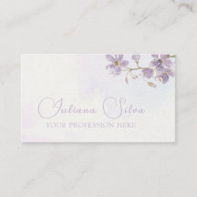 Purple Floral Watercolor Style with QR