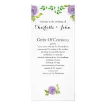 purple floral wedding programs
