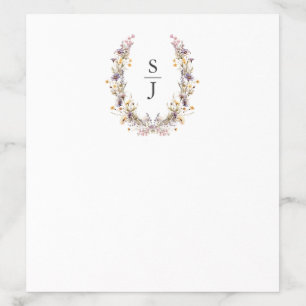 Purple Floral Wildflower Wedding  Envelope Liner