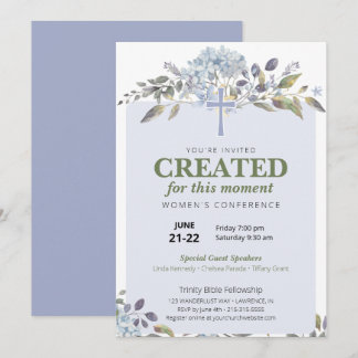 Purple Floral Women's Church Conference Invitation