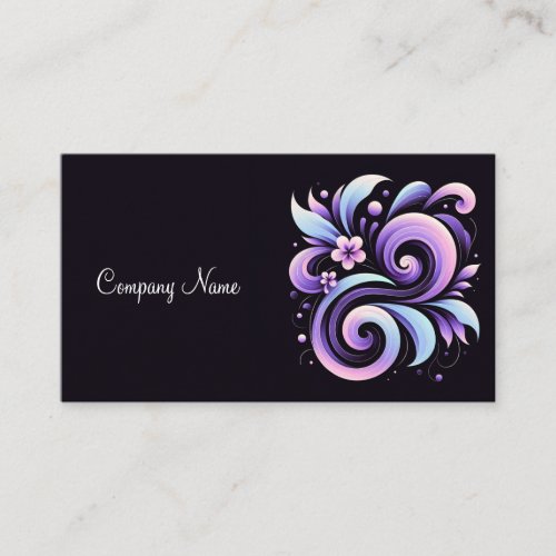 Purple Flourish Business Card