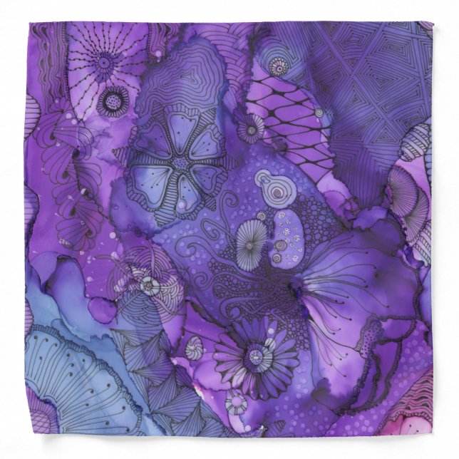 Purple Flow Abstract Bandana (Front)