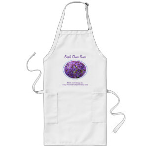 Purple Flower #12 Long Apron