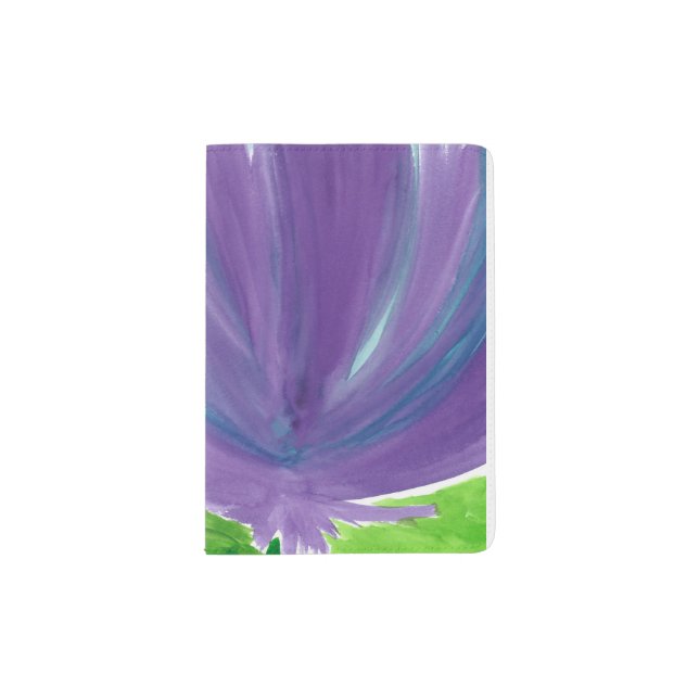 Purple Flower 1 Passport Holder (Front)